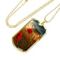 1914 DOG TAG STYLE GOLD/SILVER NECKLACE