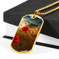 1914 DOG TAG STYLE GOLD/SILVER NECKLACE