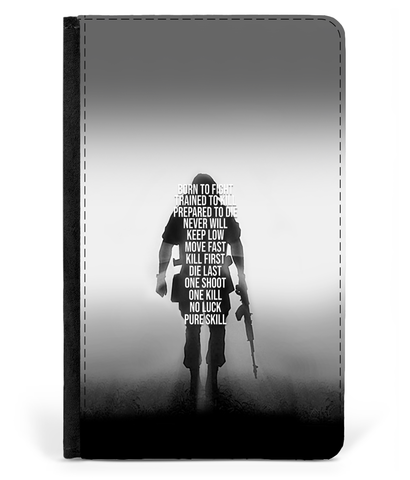 Passport Cover Faux Leather - Born-To-Fight