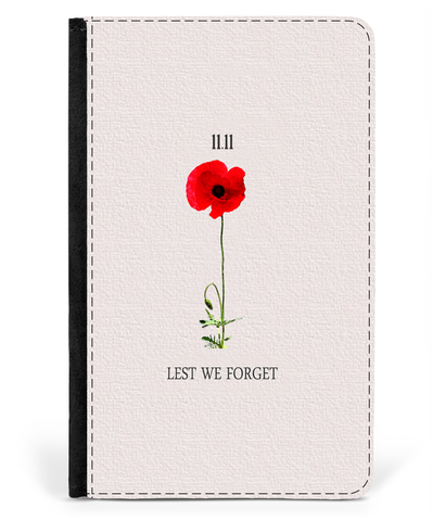 Passport Cover Faux Leather - Lest-We-Forget-II