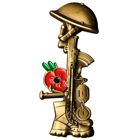 New Military Soldier Cross Bren Gun Pin