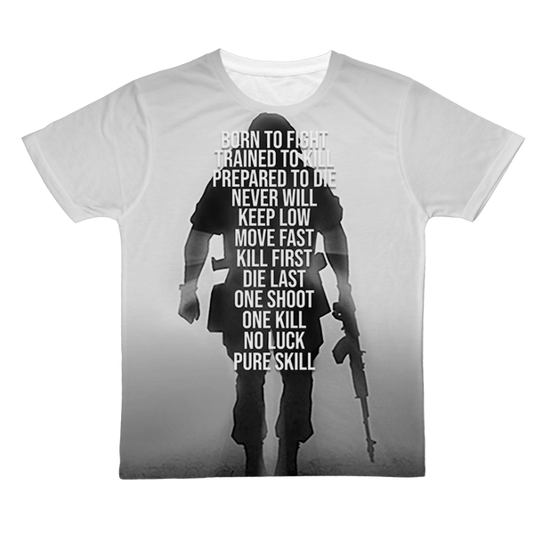 Born to Fight Classic Sublimation Adult T-Shirt