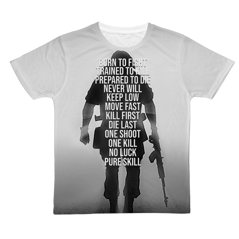 Born to Fight Classic Sublimation Adult T-Shirt