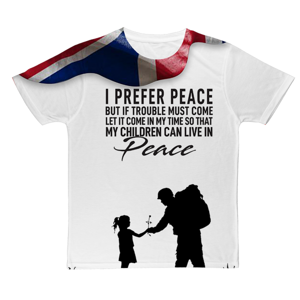 Peace Classic Sublimation Adult T-Shirt