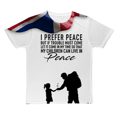 Peace Classic Sublimation Adult T-Shirt