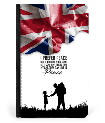 Passport Cover Faux Leather - Peace