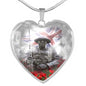 poppy-pride HEART GOLD/SILVER NECKLACE