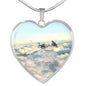 supermarine-spitfire HEART GOLD/SILVER NECKLACE