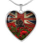 lone-poppy HEART GOLD/SILVER NECKLACE