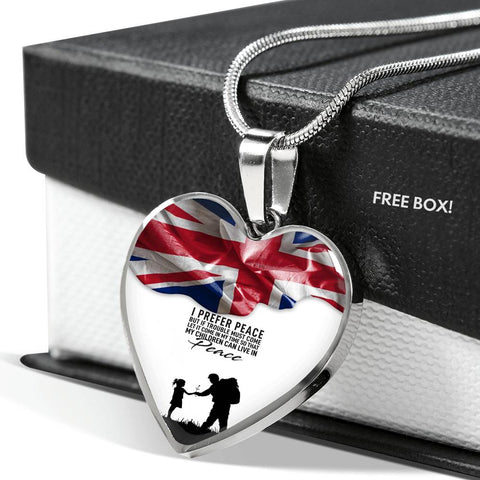 peace HEART GOLD/SILVER NECKLACE