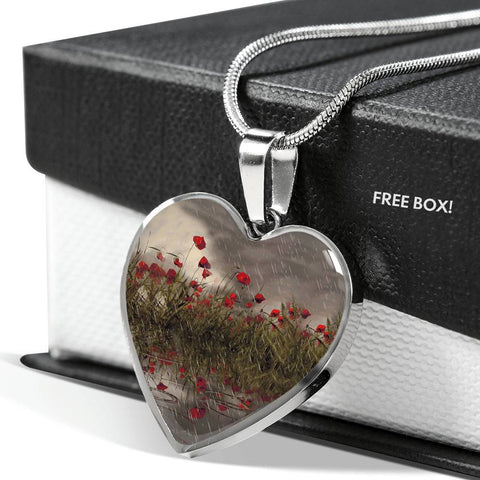 the-sky-weeps HEART GOLD/SILVER NECKLACE