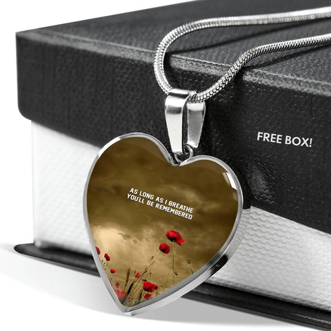 breathe HEART GOLD/SILVER NECKLACE