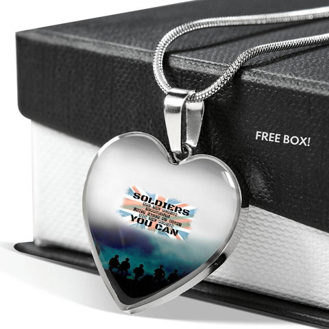 soldier-pride HEART GOLD/SILVER NECKLACE