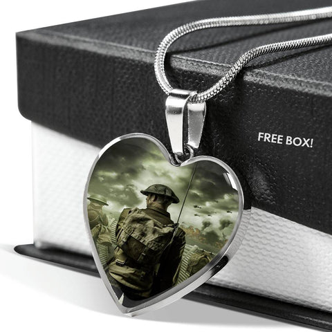 tommy-in-the-trenches HEART GOLD/SILVER NECKLACE