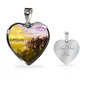 daddy-don't-go HEART GOLD/SILVER NECKLACE