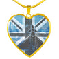 royal-airforce HEART GOLD/SILVER NECKLACE