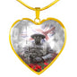 poppy-pride HEART GOLD/SILVER NECKLACE