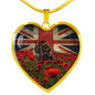 lone-poppy HEART GOLD/SILVER NECKLACE