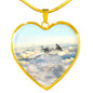 supermarine-spitfire HEART GOLD/SILVER NECKLACE