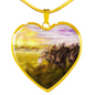 daddy-don't-go HEART GOLD/SILVER NECKLACE