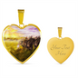daddy-don't-go HEART GOLD/SILVER NECKLACE