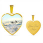 supermarine-spitfire HEART GOLD/SILVER NECKLACE