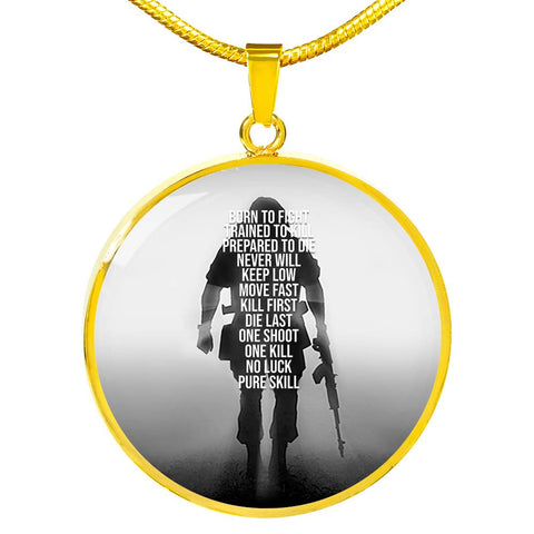 Born-to-Fight Luxury Circle Necklace