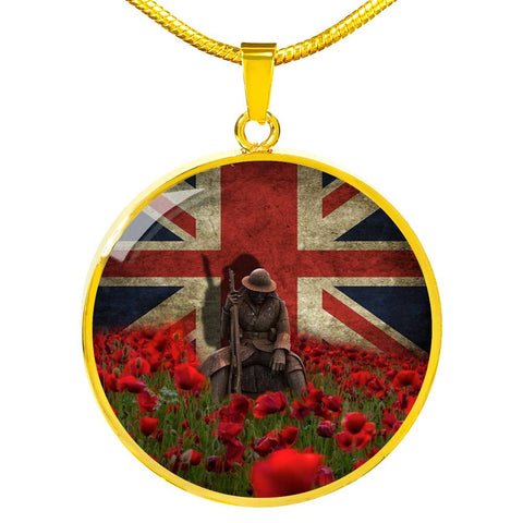 Lone-Poppy Luxury Circle Necklace