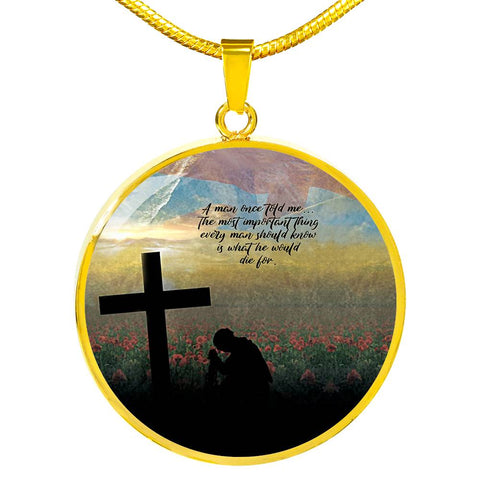 Men-Die-For-Something Luxury Circle Necklace