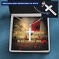 We Will Remember Them Personalised Cross Necklace