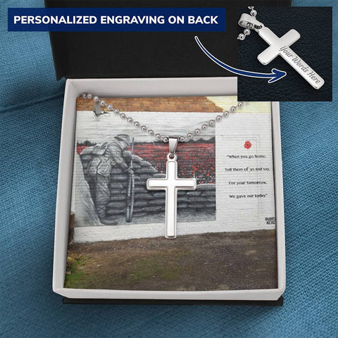 Go Home PERSONALISED CROSS NECKLACE