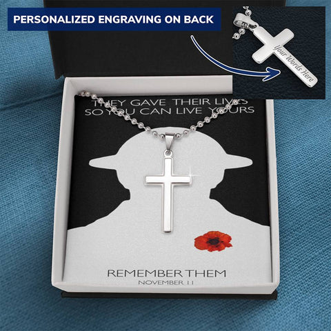 Remember Them Personalised Cross Necklace.