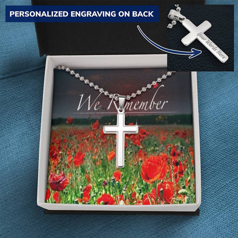 We Remember Personalised Cross Necklace