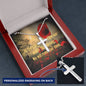 We Will Remember Them Personalised Cross Necklace
