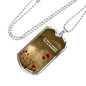 BREATHE DOG TAG STYLE GOLD/SILVER NECKLACE