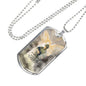 GUARDIAN ANGEL DOG TAG STYLE GOLD/SILVER NECKLACE