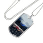 LEFT DOG TAG STYLE GOLD/SILVER NECKLACE