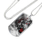 LEST WE FORGET ROYAL NAVY  DOG TAG STYLE GOLD/SILVER NECKLACE