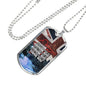BEING A SOLDIER DOG TAG STYLE GOLD/SILVER NECKLACE