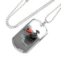 DEAR TOMMY DOG TAG STYLE GOLD/SILVER NECKLACE