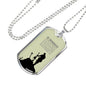 IN MEMORIAM DOG TAG STYLE GOLD/SILVER NECKLACE