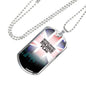 SOLDIER POWER DOG TAG STYLE GOLD/SILVER NECKLACE