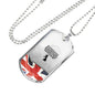 LOVE OUR  SOLDIER DOG TAG STYLE GOLD/SILVER NECKLACE