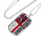 THE WHITE ENSIGN DOG TAG STYLE GOLD/SILVER NECKLACE