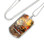 SOLDIER 'S LAST BREATH DOG TAG STYLE GOLD/SILVER NECKLACE