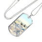 SUPER MARINE SPITFIRE DOG TAG STYLE GOLD/SILVER NECKLACE