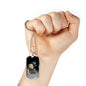 BORN AS SOLDIER DOG TAG STYLE GOLD/SILVER NECKLACE