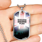 SOLDIER POWER DOG TAG STYLE GOLD/SILVER NECKLACE