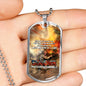 SOLDIER 'S LAST BREATH DOG TAG STYLE GOLD/SILVER NECKLACE