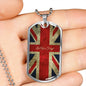 LEST WE FORGET DOG TAG STYLE GOLD/SILVER NECKLACE